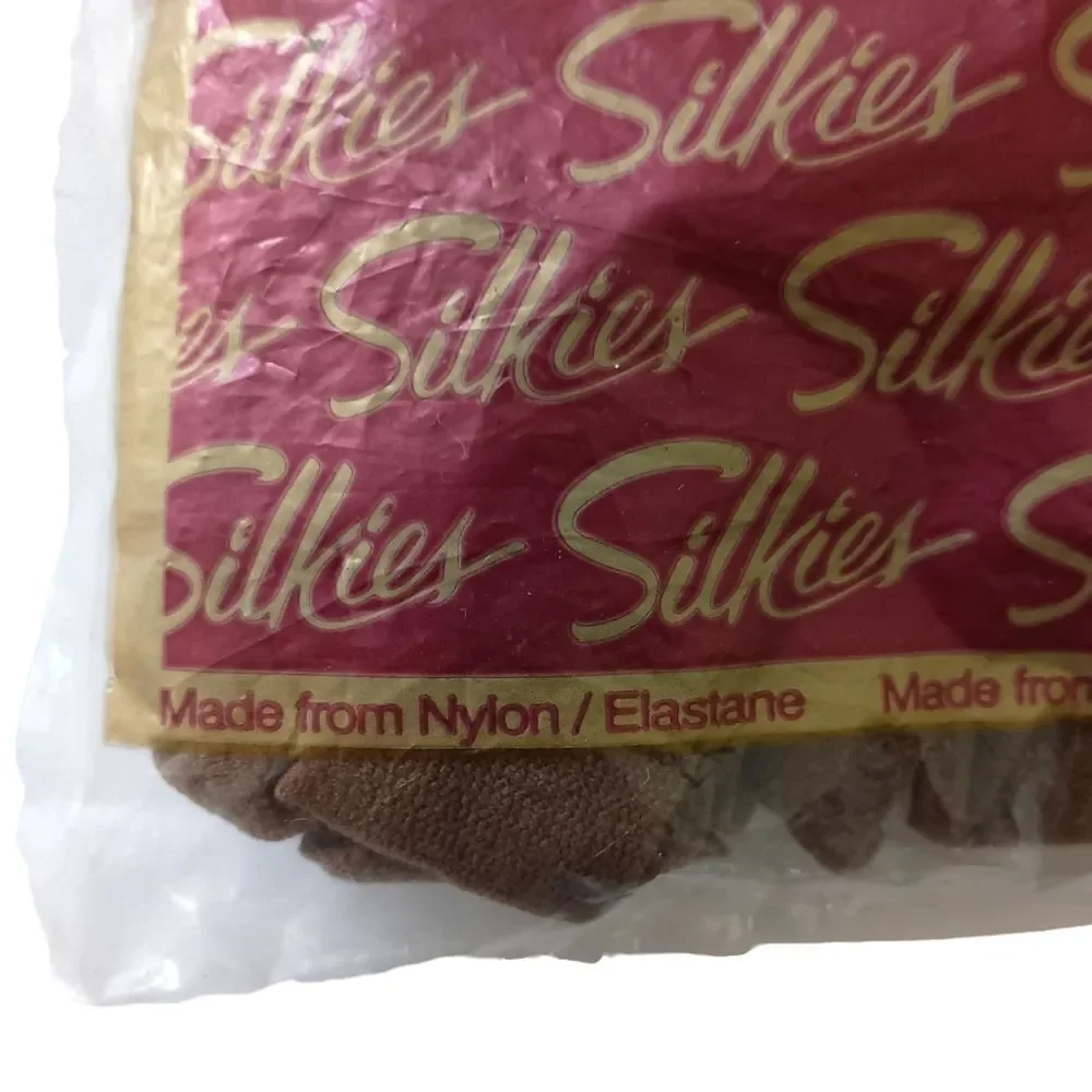 Vintage Silkies Ultra TLC Support Pantyhose Beige Large Honey Nylons NEW Sealed.